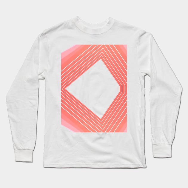 Geometric minimal linear pink Long Sleeve T-Shirt by carolsalazar